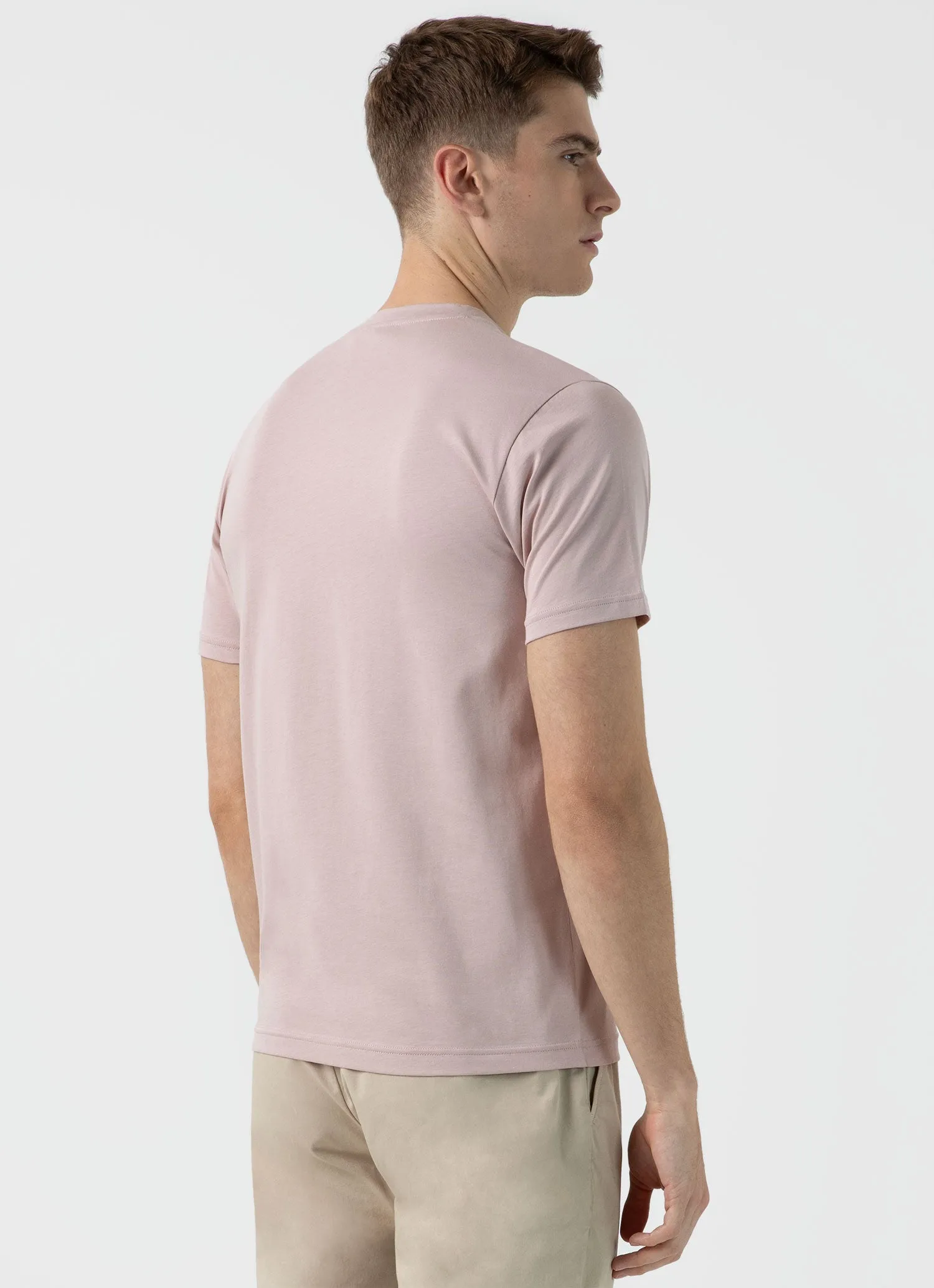 Men's Riviera Midweight Tshirt in Pale Pink