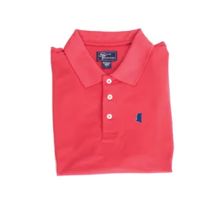 Mississippi Oxford Clubhouse Performance Polo Red