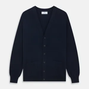 Navy Cashmere Cardigan