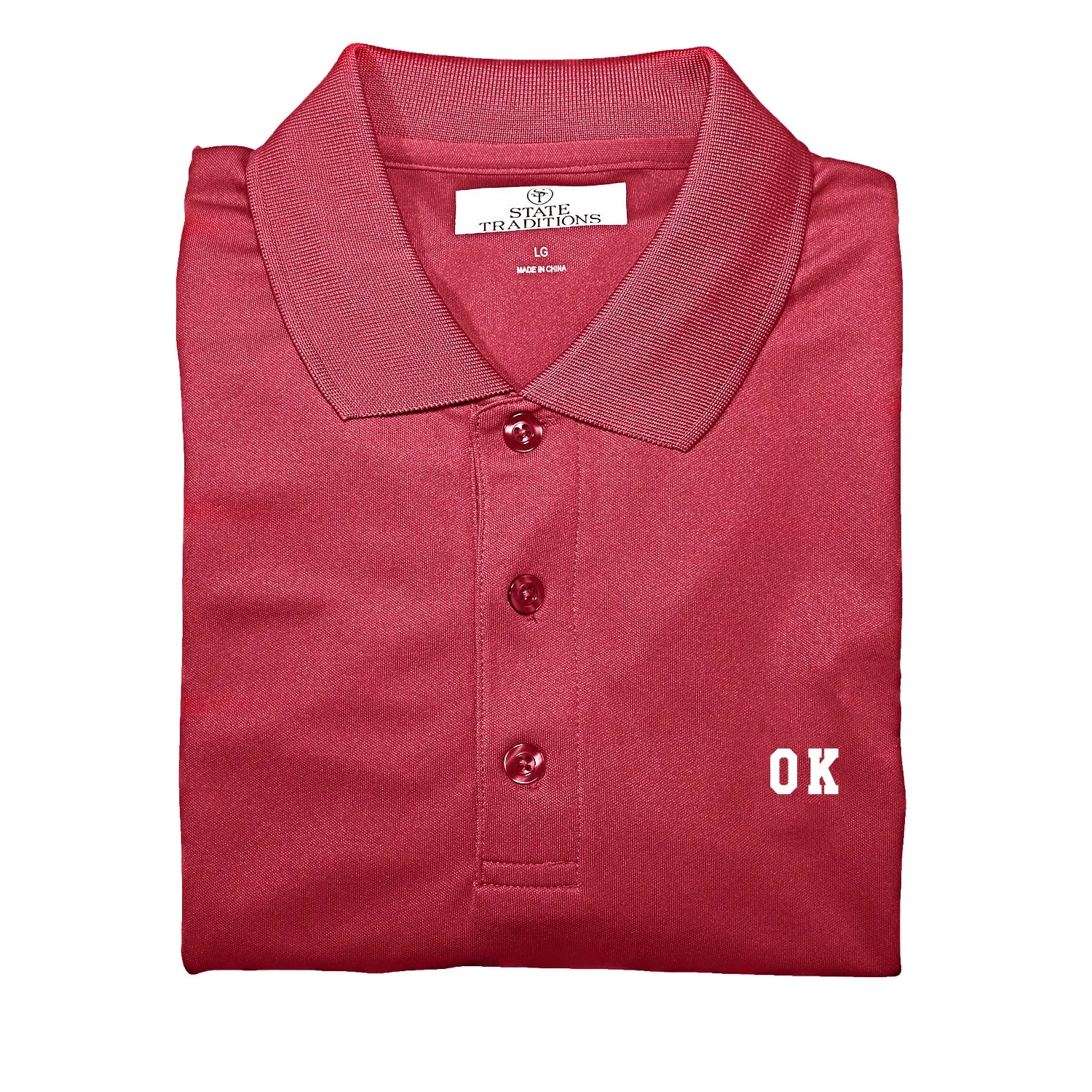 Oklahoma "OK" State Letters Performance Polo