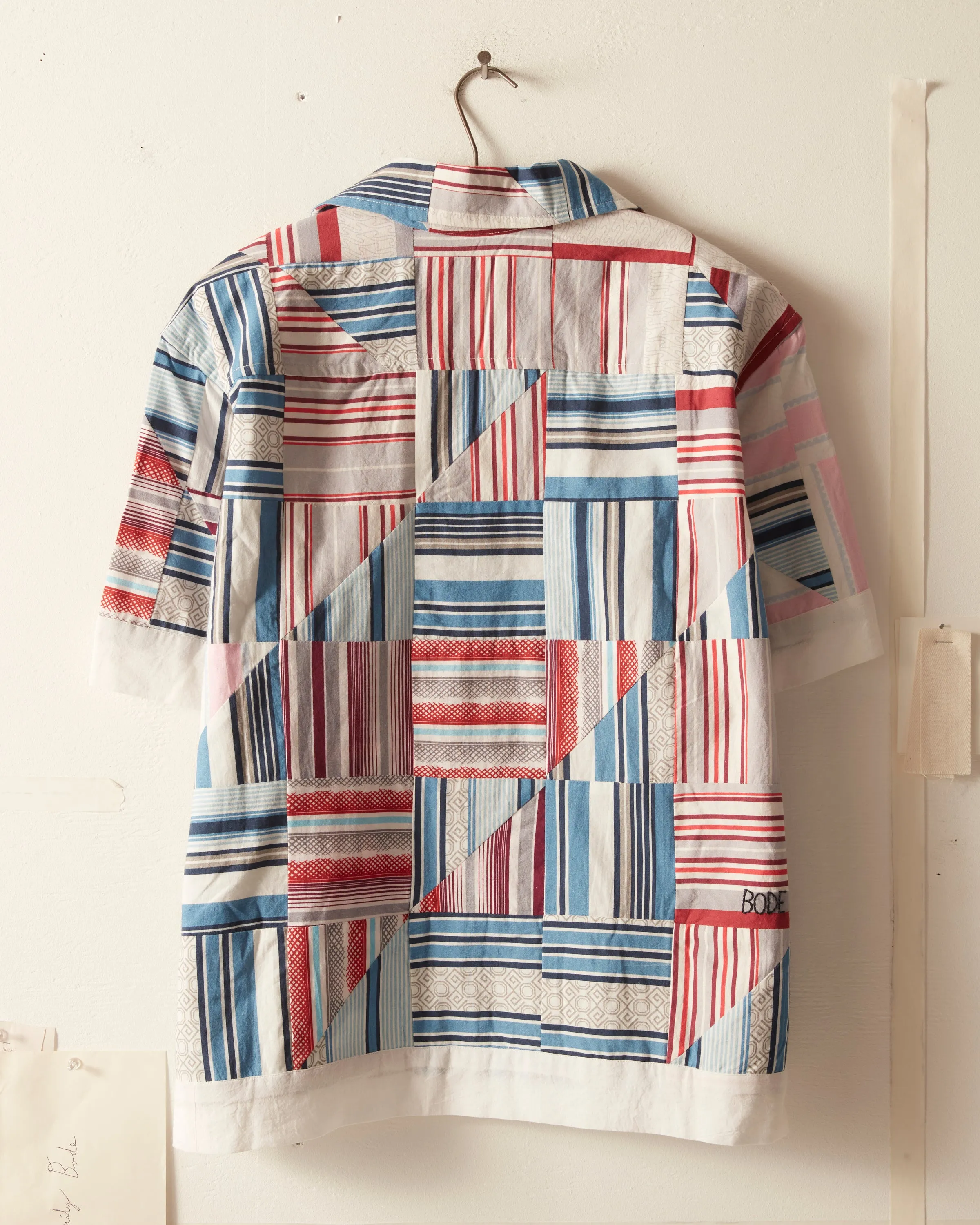 Patchwork Oxford Short Sleeve Shirt