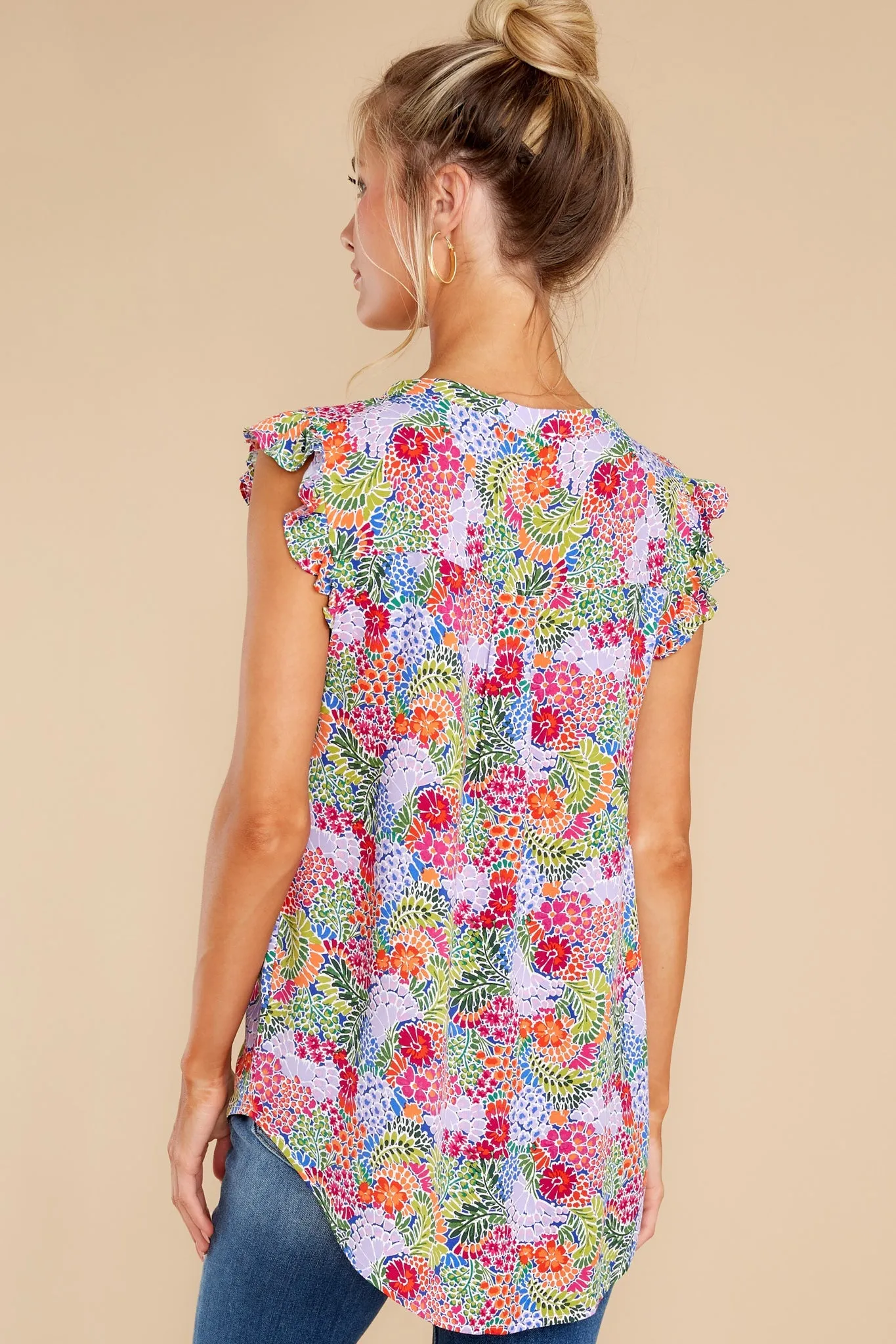 Pick Of The Bunch Lavender Floral Print Top