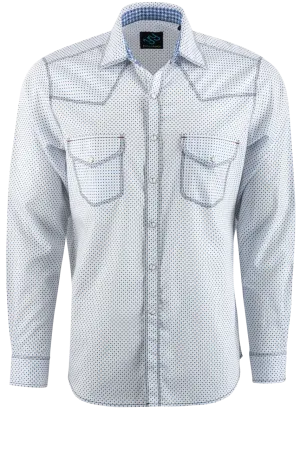 Pinto Ranch YY Collection Blue Diamond Pearl Snap Shirt