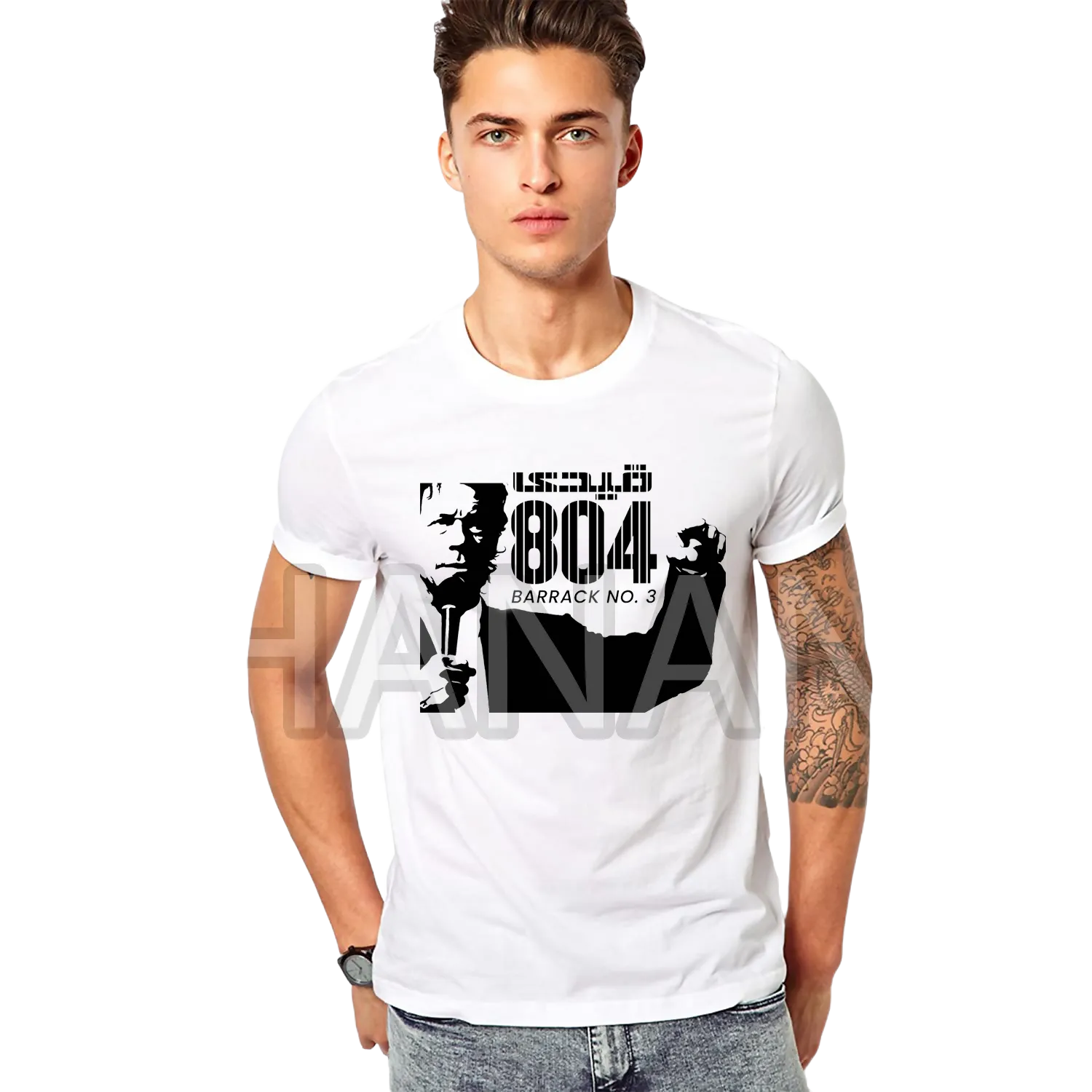 Qaidi Number 804 Barrack Number 3 Half Sleeves Men T shirt