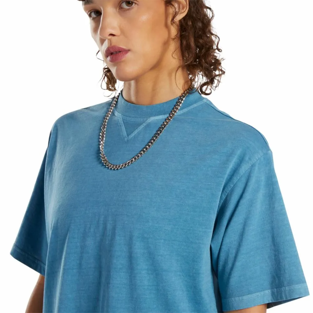 Reebok Apparel Women Classics Natural Dye Boxy T-Shirt STEBLU