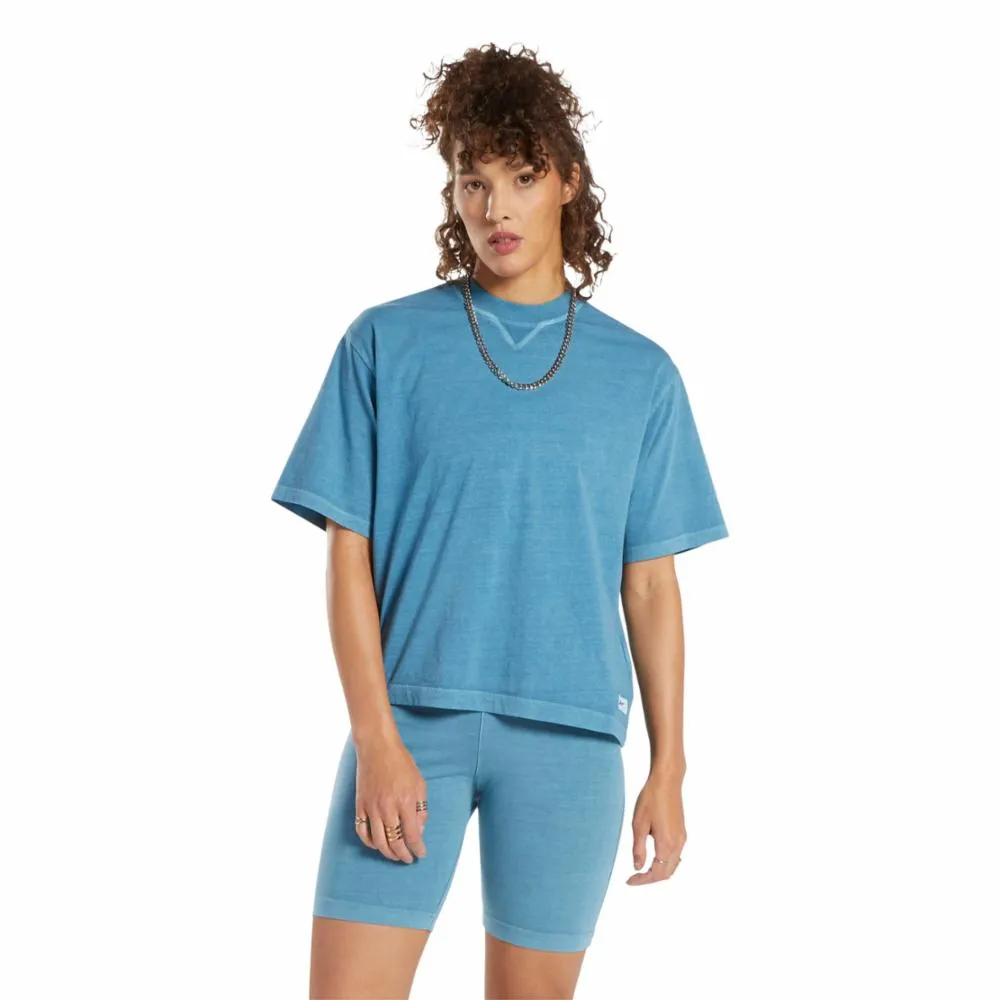 Reebok Apparel Women Classics Natural Dye Boxy T-Shirt STEBLU