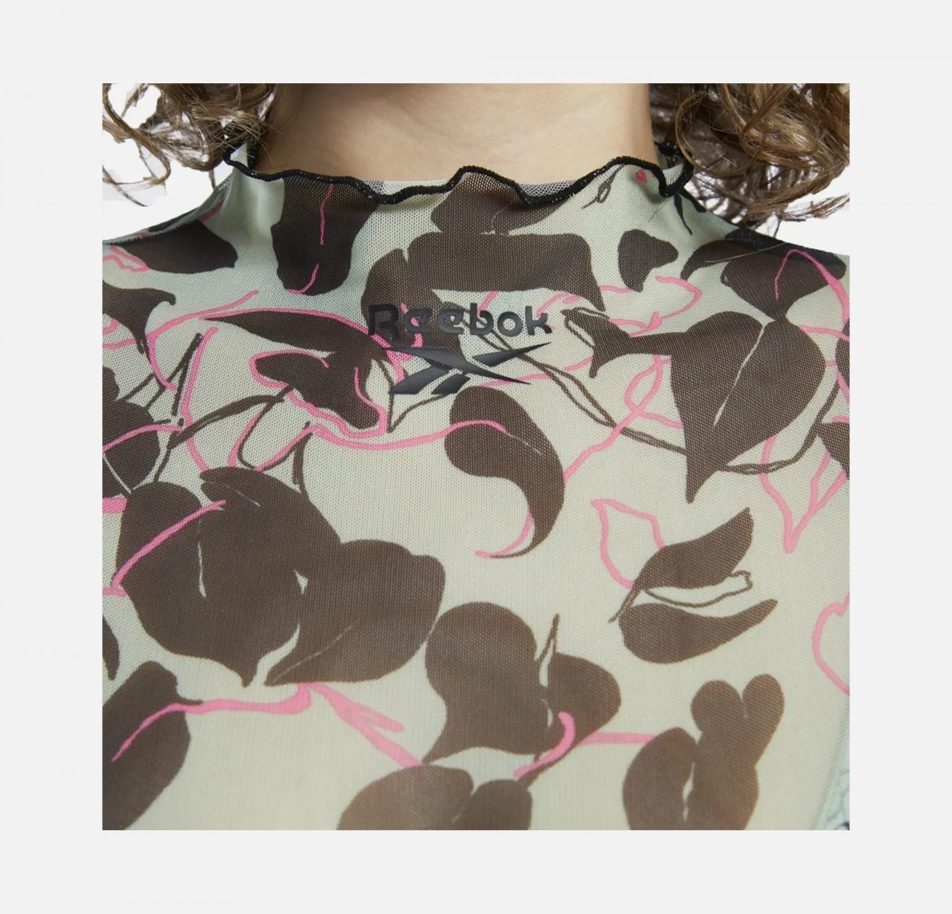 Reebok | CLASSICS FLOURISHING FLORAL PRINT MESH LONG SLEEVE SHIRT