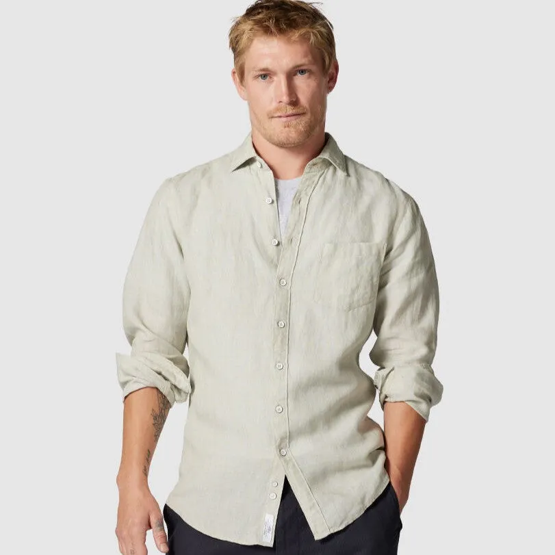 Rood & Gunn - Coromandel LInen Sports Fit Shirt - Flax