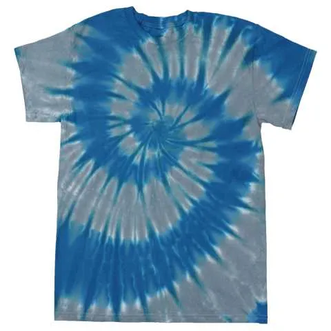 Silver Royal Swirl Tie Dye T Shirt