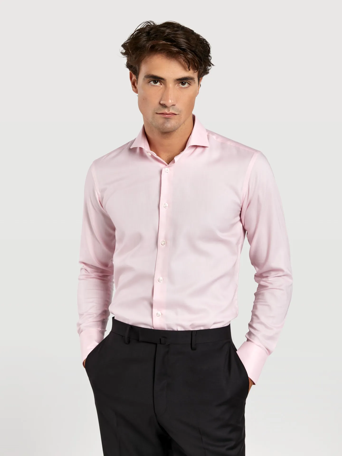 Slim fit business plain oxford formal shirt