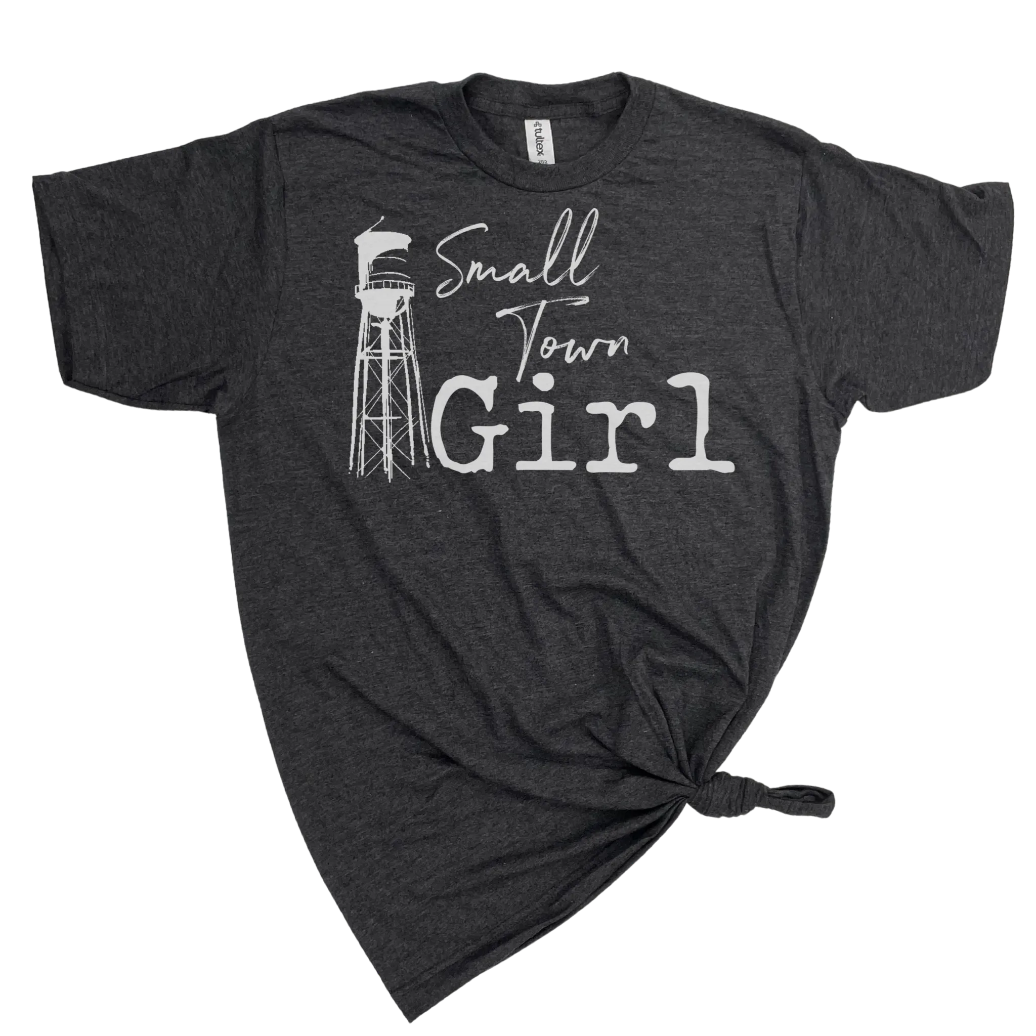 SMALL TOWN GIRL T-SHIRT: HEATHER GRAPHITE Tee