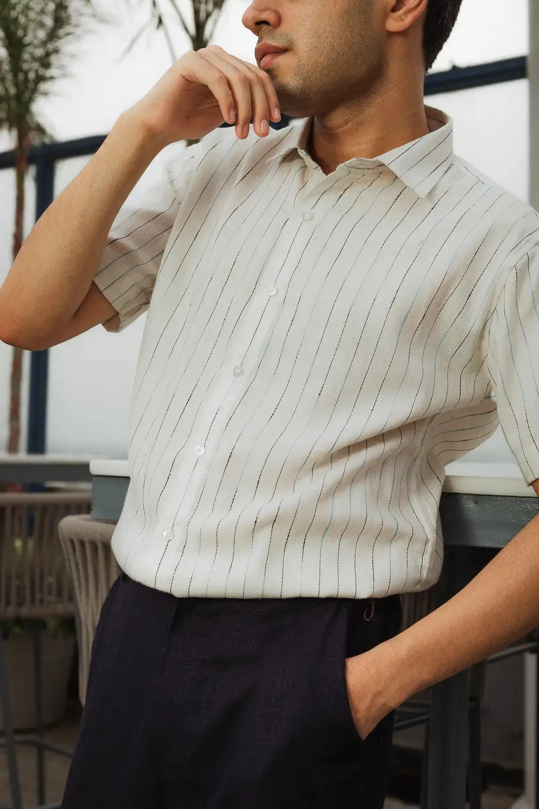 Striped Linen Resort Shirt