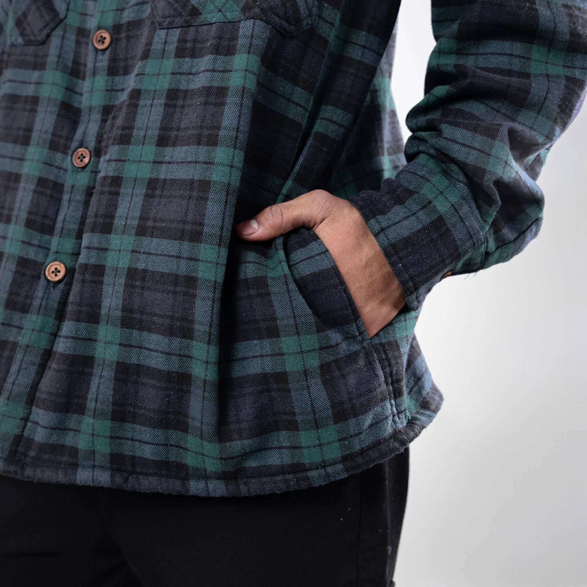 SUPERKICKS | FLANNEL SHIRT { FOREST GREEN