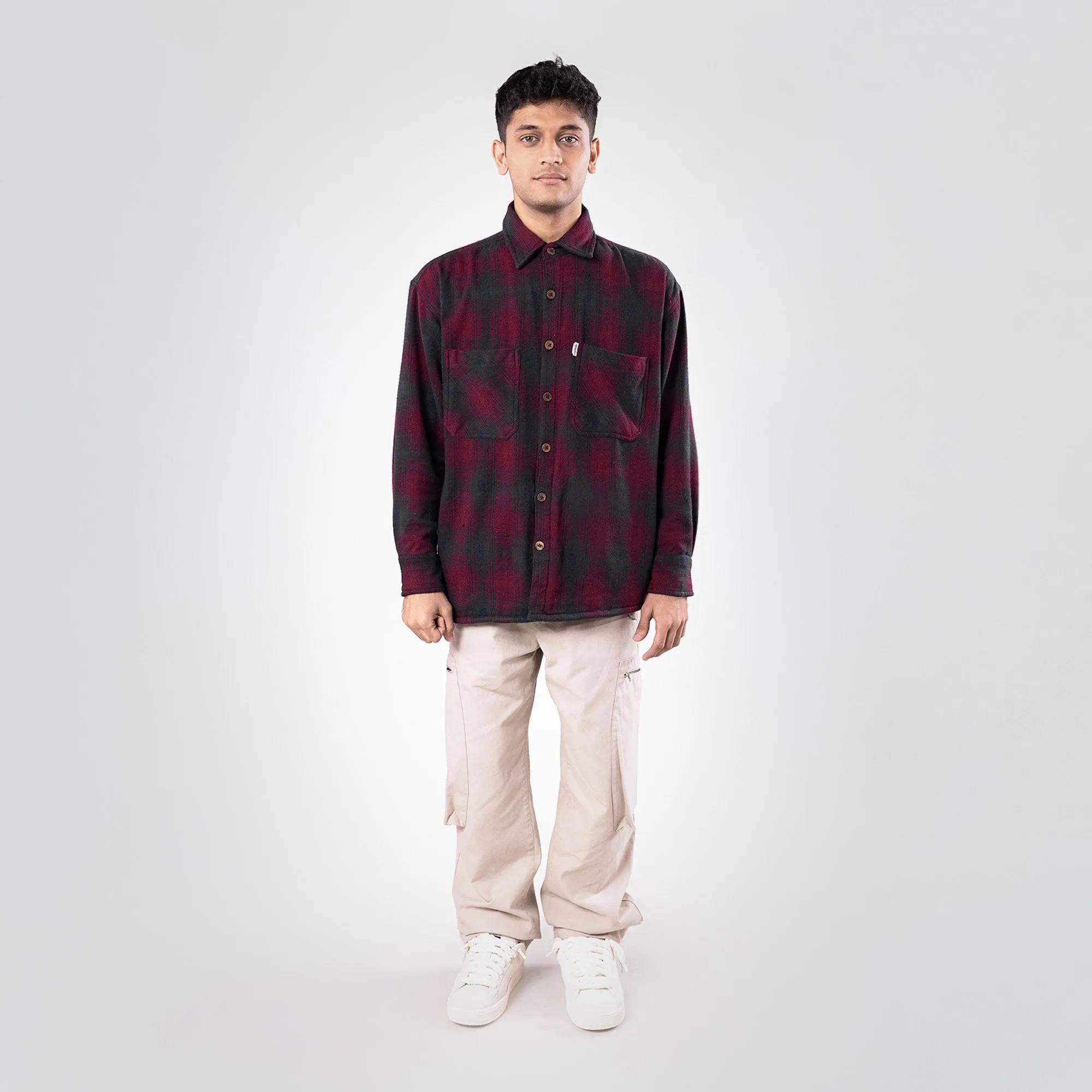 SUPERKICKS | FLANNEL SHIRT { MAROON