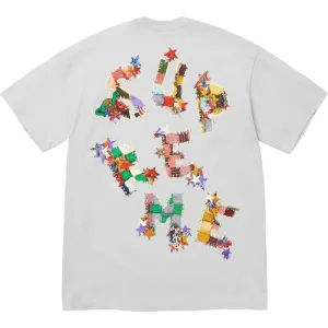 SUPREME PATCHWORK TEE-CEMENT