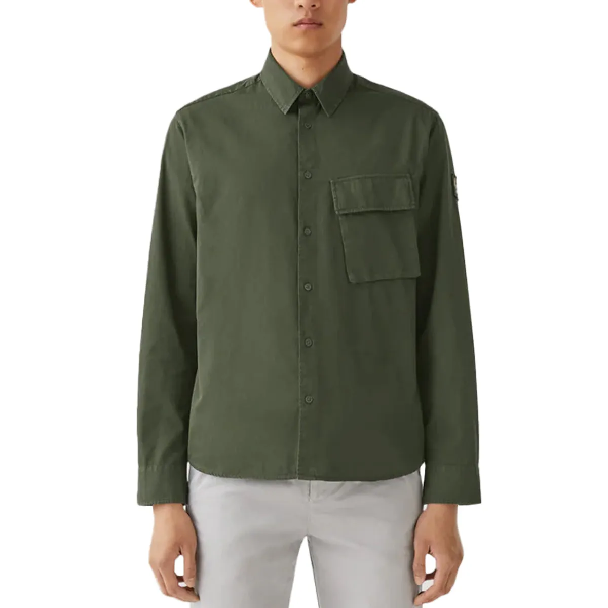 Tile Green Scale Long Sleeve Shirt