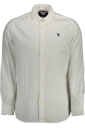 U.S. POLO ASSN. White Cotton Men Shirt