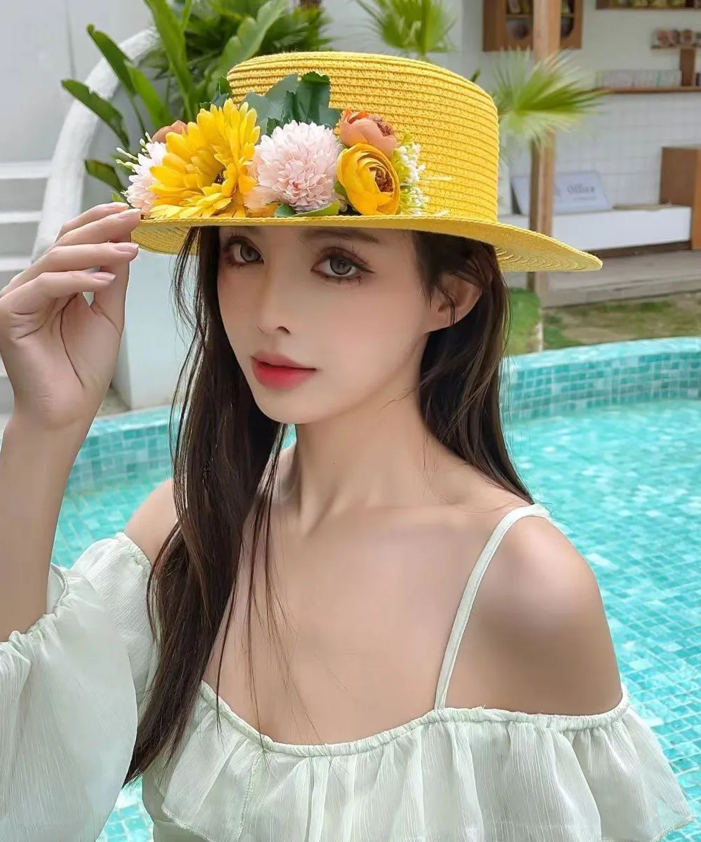 Vacation Style Fashionable Flower Shading Cloche Hat YU1019