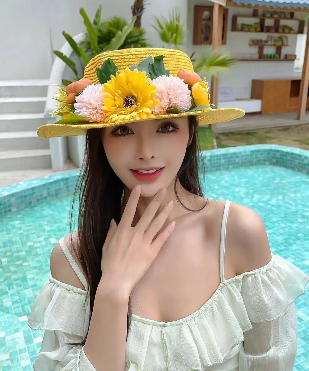 Vacation Style Fashionable Flower Shading Cloche Hat YU1019