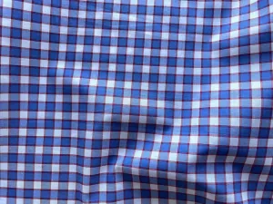 Vibrant Red, White & Bright Blue Plaid Check Cotton Shirting (Made in Italy)