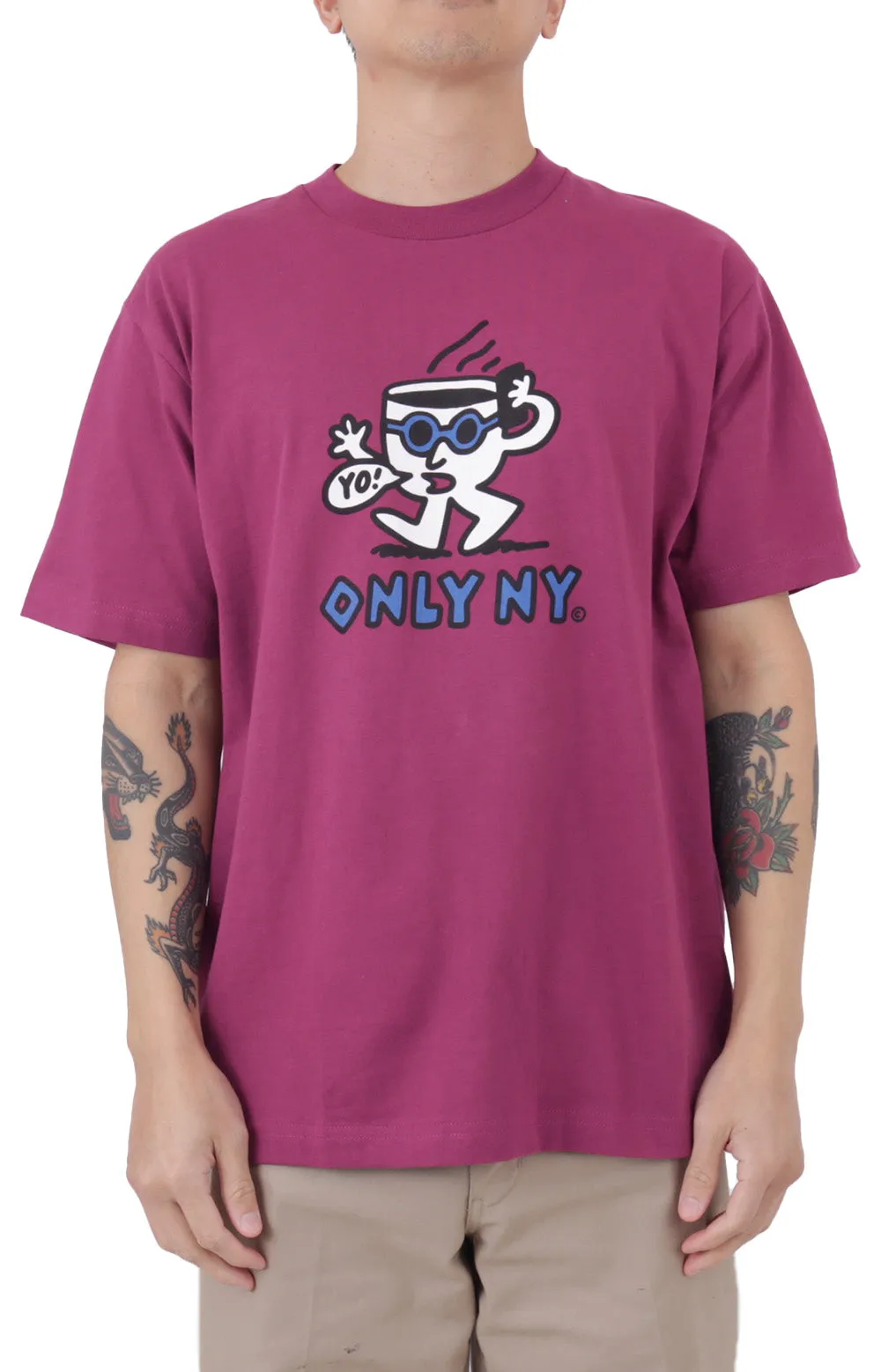 Yo! Coffee Tee - Vibrant Magenta